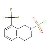 Chemical structure of 8-(trifluoromethyl)-1,2,3,4-tetrahydroisoquinoline-2-sulfonyl chloride - CSSB21224765634