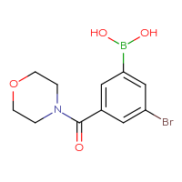 Chemical structure of [3-bromo-5-(morpholine-4-carbonyl)phenyl]boronic acid - CSSB00025726477