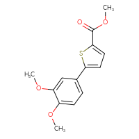 Chemical structure of methyl 5-(3,4-dimethoxyphenyl)thiophene-2-carboxylate - CSSB03579125905