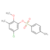 Chemical structure of 5-chloro-2-methoxy-3-methylphenyl 4-methylbenzene-1-sulfonate - CSSB14991932092