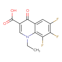 Chemical structure of 1-ethyl-6,7,8-trifluoro-4-oxo-1,4-dihydroquinoline-3-carboxylic acid - CSSB00016989260