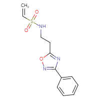 Chemical structure of N-[2-(3-phenyl-1,2,4-oxadiazol-5-yl)ethyl]ethene-1-sulfonamide - CSSB21332053713