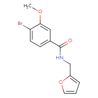Chemical structure of 4-bromo-N-[(furan-2-yl)methyl]-3-methoxybenzamide - CSSB00020631485