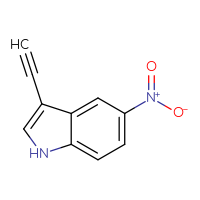 Chemical structure of 3-ethynyl-5-nitro-1H-indole - CSSB00020592484