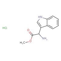 Chemical structure of methyl 2-amino-2-(1H-indol-3-yl)acetate hydrochloride - CSSB20963518410