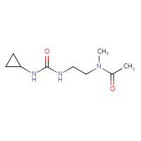 Chemical structure of N-{2-[(cyclopropylcarbamoyl)amino]ethyl}-N-methylacetamide - CSSB20993218405