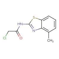 Chemical structure of 2-chloro-N-(4-methyl-1,3-benzothiazol-2-yl)acetamide - CSSB00000048812