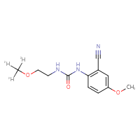 Chemical structure of 1-(2-cyano-4-methoxyphenyl)-3-[2-(²H₃)methoxyethyl]urea - CSSB21432505654