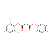 Chemical structure of 2,4,5-trichlorophenyl 2,4,6-trichlorophenyl propanedioate - CSSB00121688203