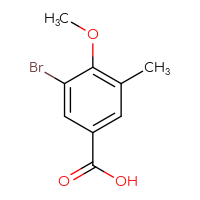 Chemical structure of 3-bromo-4-methoxy-5-methylbenzoic acid - CSSB00010233828