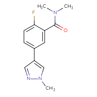 Chemical structure of 2-fluoro-N,N-dimethyl-5-(1-methyl-1H-pyrazol-4-yl)benzamide - CSSB02000655253