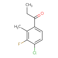 Chemical structure of 1-(4-chloro-3-fluoro-2-methylphenyl)propan-1-one - CSSB20813991435