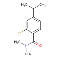 Chemical structure of 2-fluoro-N,N-dimethyl-4-(propan-2-yl)benzamide - CSSB00054131533