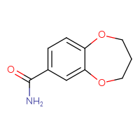Chemical structure of 3,4-dihydro-2H-1,5-benzodioxepine-7-carboxamide - CSSB00000190661