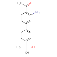 Chemical structure of 1-[3-amino-4'-(2-hydroxypropan-2-yl)-[1,1'-biphenyl]-4-yl]ethan-1-one - CSSB06584161382