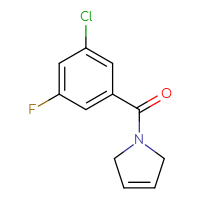 Chemical structure of 1-(3-chloro-5-fluorobenzoyl)-2,5-dihydro-1H-pyrrole - CSSB01992237399