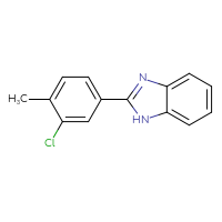 Chemical structure of 2-(3-chloro-4-methylphenyl)-1H-1,3-benzodiazole - CSSB00001051780