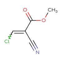 Chemical structure of methyl 3-chloro-2-cyanoprop-2-enoate - CSSB00015506677