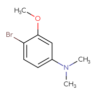 Chemical structure of 4-bromo-3-methoxy-N,N-dimethylaniline - CSSB00010381334