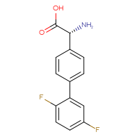 Chemical structure of (2R)-2-amino-2-{2',5'-difluoro-[1,1'-biphenyl]-4-yl}acetic acid - CSSB21531601562