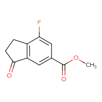 Chemical structure of methyl 7-fluoro-3-oxo-2,3-dihydro-1H-indene-5-carboxylate - CSSB00010687970