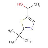 Chemical structure of 1-(2-tert-butyl-1,3-thiazol-5-yl)ethan-1-ol - CSSB00011720952