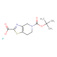 Chemical structure of potassium 5-[(tert-butoxy)carbonyl]-4H,5H,6H,7H-[1,3]thiazolo[4,5-c]pyridine-2-carboxylate - CSSB00000719742