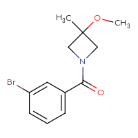 Chemical structure of 1-(3-bromobenzoyl)-3-methoxy-3-methylazetidine - CSSB00016713563