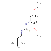 Chemical structure of 1-(2,5-diethoxyphenyl)-3-(3,3-dimethylbutyl)thiourea - CSSB02112264851