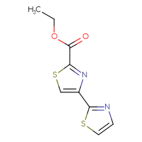 Chemical structure of ethyl 4-(1,3-thiazol-2-yl)-1,3-thiazole-2-carboxylate - CSSB00012188426