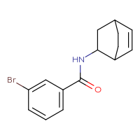 Chemical structure of N-{bicyclo[2.2.2]oct-5-en-2-yl}-3-bromobenzamide - CSSB02007513341