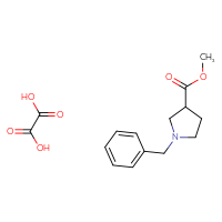 Chemical structure of methyl 1-benzylpyrrolidine-3-carboxylate; oxalic acid - CSSB00134618285