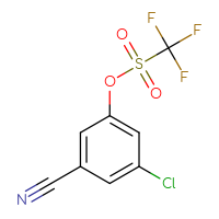 Chemical structure of 3-chloro-5-cyanophenyl trifluoromethanesulfonate - CSSB00153435150