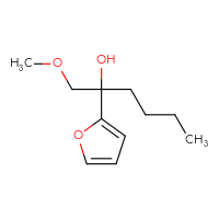 Chemical structure of 2-(furan-2-yl)-1-methoxyhexan-2-ol - CSSB20720210642