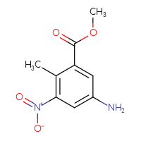 Chemical structure of methyl 5-amino-2-methyl-3-nitrobenzoate - CSSB00011794228
