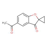 Chemical structure of 5-acetyl-3H-spiro[1-benzofuran-2,1'-cyclopropan]-3-one - CSSB00009998450