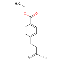Chemical structure of ethyl 4-(3-methylbut-3-en-1-yl)benzoate - CSSB00009999805