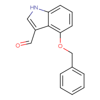 Chemical structure of 4-(benzyloxy)-1H-indole-3-carbaldehyde - CSSB00000036472