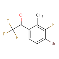 Chemical structure of 1-(4-bromo-3-fluoro-2-methylphenyl)-2,2,2-trifluoroethan-1-one - CSSB21103684037