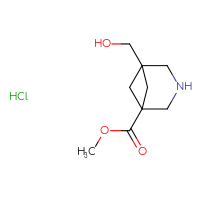 Chemical structure of methyl 5-(hydroxymethyl)-3-azabicyclo[3.1.1]heptane-1-carboxylate hydrochloride - CSSB20504682850