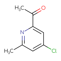 Chemical structure of 1-(4-chloro-6-methylpyridin-2-yl)ethan-1-one - CSSB00009880661