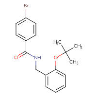 Chemical structure of 4-bromo-N-{[2-(tert-butoxy)phenyl]methyl}benzamide - CSSB02122063348