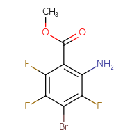 Chemical structure of methyl 2-amino-4-bromo-3,5,6-trifluorobenzoate - CSSB14993855546