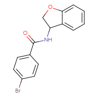 Chemical structure of 4-bromo-N-(2,3-dihydro-1-benzofuran-3-yl)benzamide - CSSB00000934491