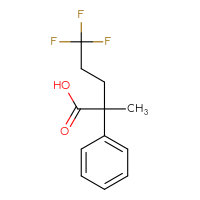 Chemical structure of 5,5,5-trifluoro-2-methyl-2-phenylpentanoic acid - CSSB00020133209