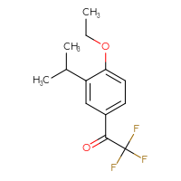 Chemical structure of 1-[4-ethoxy-3-(propan-2-yl)phenyl]-2,2,2-trifluoroethan-1-one - CSSB00134212736