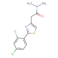 Chemical structure of 2-[2-(2,4-dichlorophenyl)-1,3-thiazol-4-yl]-N,N-dimethylacetamide - CSSB00025990031