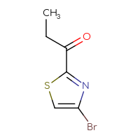 Chemical structure of 1-(4-bromo-1,3-thiazol-2-yl)propan-1-one - CSSB00015908443