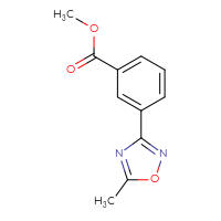 Chemical structure of methyl 3-(5-methyl-1,2,4-oxadiazol-3-yl)benzoate - CSSB00010063016