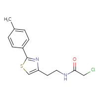 Chemical structure of 2-chloro-N-{2-[2-(4-methylphenyl)-1,3-thiazol-4-yl]ethyl}acetamide - CSSB01508283606